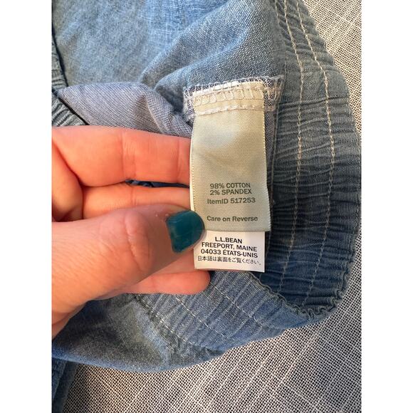 LL Bean Women's Sz 20W Plus Lakewashed Chambray Favorite Fit Pants - Picture 9 of 9